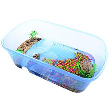 Aquarium Transparent Turtle Breeding Box Reptile Perched House With Drying Platform For Brazilian Tortoise Water Tank 2024 - buy cheap