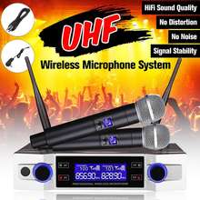 KINCO UHF Wireless Microphone System 2 Channel 2 Cordless Handheld Mic Kraoke Speech Party supplies Cardioid Microphone 2024 - buy cheap