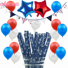 Amawill Nautical Theme Party Decorations Kids Birthday Anchor Pennant Cotton Banner Baby Shower Boys Birthday Party Supplies 8D 2024 - buy cheap