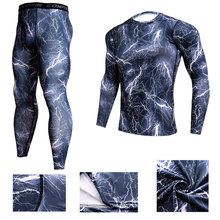 3D camouflage men's compression sports suit fitness running warm sports suit men's sports camouflage clothing brand clothing 2024 - buy cheap