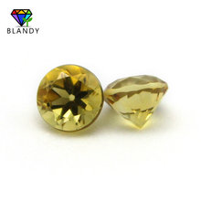 Cuentas de piedra de cristal Natural de corte redondo para joyería, 500 unids/lote, 1,0-3,5mm, Color amarillo Suelto 2024 - compra barato