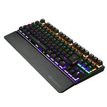 1pc K-28 Gaming Mechanical Keyboard USB Wired e-sports Keyboard Blue/black Switch Big Wrist Rest Illuminate Backlight 2024 - buy cheap