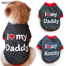 Algodão quente roupas para cães carta impressão pequeno animal de estimação hoodies suéteres para filhote de cachorro gatos chihuahua francês bulldog cão casaco XS-L 2024 - compre barato