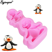 M934 Cute Penguin 3D Candle Soy Wax Mould Scented Soap Handmade Silicone Mold Plaster Resin Clay Diy Craft Home Decoration 2024 - buy cheap