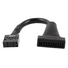 Ffyy-cabo conector fêmea usb 2.0 9 pinos macho, 20 pinos macho adaptador de usb 3.0 2024 - compre barato