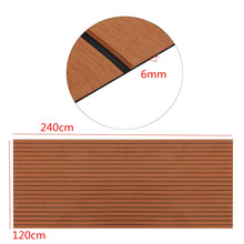 New 240cmx120cm Upgrade Brown EVA Foam 6mm Thickness Faux Teak Boat Flooring Decking Sheet Pad 2024 - buy cheap