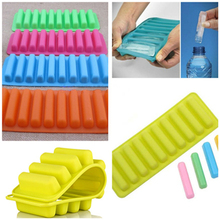1pcs Summer Artifact Silicone Ice Cube Tray Mold Fits For Water Bottle Ice Cream Pudding Maker Mold Bar Kitchen Tool 4 Colors 2024 - купить недорого