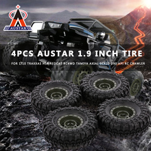 4pcs AUSTAR 1.9 Inch Rubber Tyre Tire Wheel 110mm  for 1/10 Traxxas HSP Redcat RC4WD Tamiya Axial SCX10 D90 HPI RC Rock Crawler 2024 - buy cheap