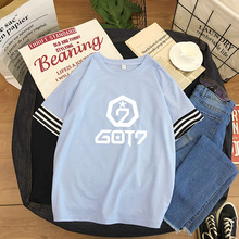 Camiseta de algodón 2021 para mujer, remera kpop GOT7 de estilo japonés con cuello redondo, playera kawaii coreana, tops holgados para mujer 2024 - compra barato