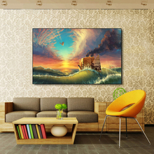 AAVV Poster and Paint Paper Boat and Paper Plane Painting Home Decorative Art Picture on Canvas Prints for Living Room No Frame 2024 - buy cheap