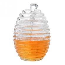 265ml frasco de mel transparente em forma de colméia com a vara do dripper para armazenar e dispensar o organizador da cozinha do frasco de mel do mel 2024 - compre barato