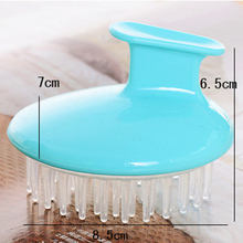 Escova de shampoo de silicone para banho e couro cabeludo, escova massageadora, pente para lavar cabelos, banho 2024 - compre barato