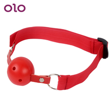 OLO Open Mouth Gag Ball Oral Fixation Stuffed SM Bondage Flirting Band Adults Games Sex Toys for Women Couples 2024 - buy cheap