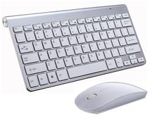 BEESCLOVER-Conjunto de miniteclado y ratón inalámbrico, conjunto de teclado Multimedia para Notebook, portátil, Mac, PC de escritorio, 2,4G 2024 - compra barato