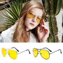 Vintage Classic Retro Fashion Night Vision Yellow Sunglasses Men Driving Eyewear Pilot Womens Sun Glasses Party Eye Glasses 2024 - buy cheap