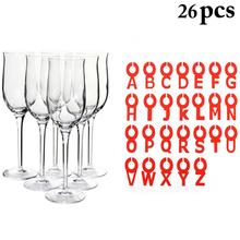 Wine Glass Charms 26 Letters Shape Silicone Wine Glass Marker Party Wine Glass Bottle Drink Cup Marker Tags Cup Identify Label 2024 - buy cheap