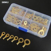 Assorted 150pcs Cable Lugs Brass Ring Cable Lugs Ring Eyes Copper Crimp Cable Connector Wire Terminals M3 M4 M5 M6 M8 M10 Kit 2024 - buy cheap