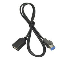 Cabo adaptador de usb fêmea para aux-in vodool, conector de áudio para carro de 4 pinos para subaru forester xv mp3 e pen drive usb 2024 - compre barato