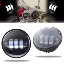 2PCS Chrome / Black 4.5 Inch LED Passing Light Spot Driving Lamp LED Fog Lights for   Motorcycles 4.5" Lights 2024 - buy cheap