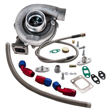 Kit de linha de drenagem, t04e t3/t4 a/r.63 57 guarnição 400 + hp estágio iii, carregador turbo + alimentação de óleo + kit de linha de drenagem para ford dodge para rsx k20 rb25 carregador miata 2024 - compre barato