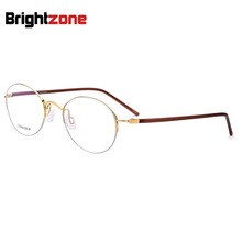 Gafas transparentes de titanio puro para hombre y mujer, gafas de Marco óptico, geométricas, tipo unilateral 2024 - compra barato