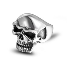 Викинговые черепа, кольцо байкера 316L, ювелирные изделия из нержавеющей стали, панк, отполированный двигатель, байкерские мужские кольца для женщин, крутой подарок, Прямая поставка 2024 - купить недорого