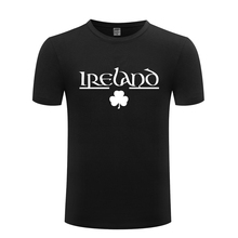 Ireland, креативная Мужская футболка с ирландским клевером, новинка 2018, повседневная хлопковая футболка с коротким рукавом и круглым вырезом 2024 - купить недорого