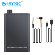 ESYNiC Профессиональный HiFi усилитель для наушников Портативный Мини 3,5 мм аудио усилитель для наушников для мобильного телефона аудио кабель 2024 - купить недорого