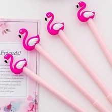 1PCS New Creative Lovely Flamingo Modeling Gel Pen Student Stationery Novelty Gift School Material Office Supplies 2024 - buy cheap