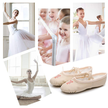 Ballet Slippers Girls Leather Ballet Shoes Canvas Dance Shoes Dance Gymnastics Sports Trainings Slippers Yoga Flats 2024 - buy cheap