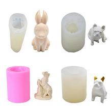 3D DIY Silicone Mold Geometry Animals Dog Horse Aromatherapy Gypsum Car Display Candle Mold Cake Decoration Craft Silicone Mould 2024 - buy cheap