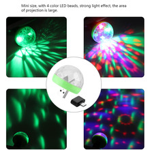 Mini USB Led Disco Ball Stage Party Lights Portable Crystal Magic Ball Home Party Karaoke Decorations Colorful Stage LED Beam 2024 - buy cheap