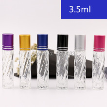 Botella de vidrio transparente para Perfume, botella enrollable con bola de vidrio, viales transparentes para aceites esenciales, alta calidad, 3,5 ml, 10/30/50 Uds. 2024 - compra barato