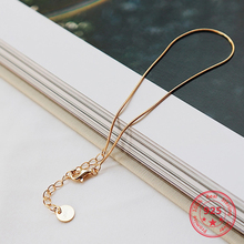 Pulseras de plata esterlina 925 para mujer, nuevo estilo de Corea, cadena de hueso de serpiente Simple y elegante, joyería dorada 2024 - compra barato