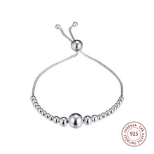 String of Beads Sliding Bracelet femme 925 Sterling Silver Chain Charm Bracelets For Women Fine Jewelry Accessories Bijoux 2024 - buy cheap