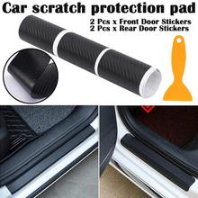 4PCS Car Door Plate Stickers Universal Carbon Fiber Look Car Sticker Sill Scuff Cover Anti Scratch Decal Car Accessories Styling 2024 - buy cheap