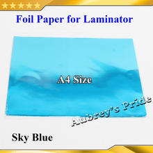 Papel de aluminio A4 para estampado en caliente, laminador, transferencia de laminación, tarjeta de negocios, color azul cielo, 20x29cm, Envío Gratis, 50 Uds. 2024 - compra barato