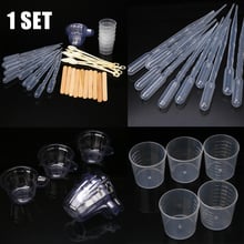 45pcs/Set Making Resin Mould Resin Jewelry Making Tool Casting Handcraft Jewelry Kit with Spoons Cups Sticks Stirrers Droppers 2024 - buy cheap