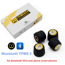 Беспожизненное приложение Bluetooth V4.0 Автомобильная TPMS беспроводная система контроля давления в шинах Система мониторинга авто шины сигнализация Инструмент для Aoidroid IOS 2024 - купить недорого