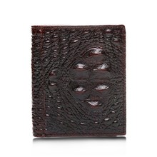 Cartera de cuero genuino con bloqueo RFID para hombre, billetera Masculina de cocodrilo, minimalista, corta, tarjetero Vintage 2024 - compra barato