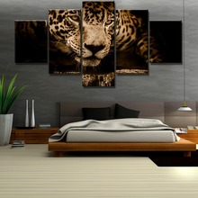 5 Piece HD Print Large Leopard Animal Cuadros Decoracion Paintings on Canvas Wall Art for Home Decorations Wall Decor Artwork 2024 - buy cheap