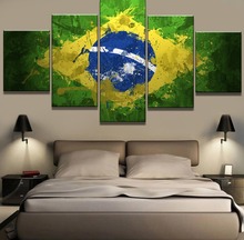 5 Piece Canvas Art Brazil Pride Flag Modern Decorative Paintings on Canvas Wall Art for Home Decorations Wall Decor Wall Picture 2024 - buy cheap