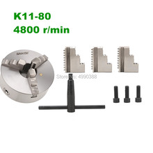 K11-80 3inch 3 Jaw 80mm Self-Centering Lathe Chuck with Wrench and Screws Hardened Steel for Drilling Milling Machine SAN OU 2024 - buy cheap