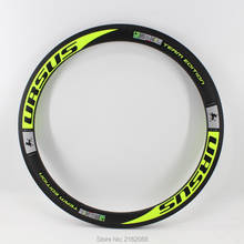 Brand New green 700C 50 60mm Road bicycle matt 3K full carbon fibre tubular clincher tubeless wheels carbon bike rims Free ship 2024 - buy cheap