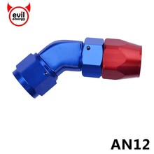 evil energy AN12 Enforced Adaptor Fittings Aluminum Fitting 0 45 90 Degree Hose End Oil Cooler Fittings Oil Fuel Connectors 2024 - buy cheap