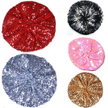 Stylish Newly Fashion Ladies Girls Sequins Shinny Beret Hat Party Dance Disco Caps 5 Colors Bling Solid Color Women Accessories 2024 - buy cheap