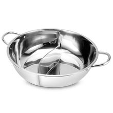 28cm Hot Pot Twin Divided Stainless Steel 28cm Cookware Hot Pot Ruled Compatible Soup Stock Pots Home Kitchen 2024 - buy cheap