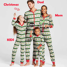 Christmas Pajamas Family Matching Clothes set Xmas cotton Romper Striped Jumpsuit cute Party Sleepwear Nightwear Family homewear 2024 - buy cheap