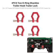 4PCS Tow D-Ring Shackles Trailer Hook Trailer Lock for 1/10 Traxxas HSP Redcat RC4WD Tamiya Axial SCX10 D90 HPI RC Crawler Car 2024 - buy cheap