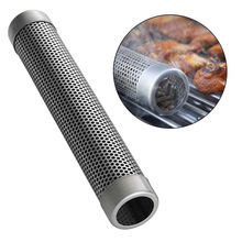 Churrasco de aço inoxidável perfurado malha fumante tubo filtro gadget quente frio fumar tempero cheiro churrasco ferramentas 2024 - compre barato